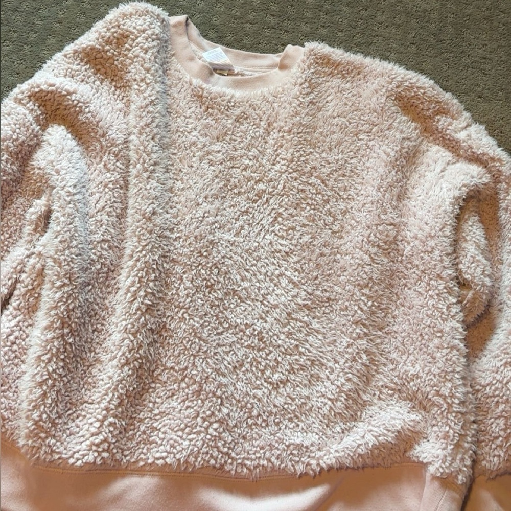 Cozy Pink Fleece Sweater